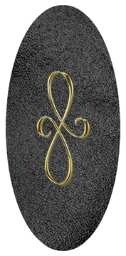 DG5000-601-GD-SH-BK Gold Scroll Shimmer Black